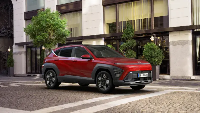 Hyundai KONA Hybrid Red model